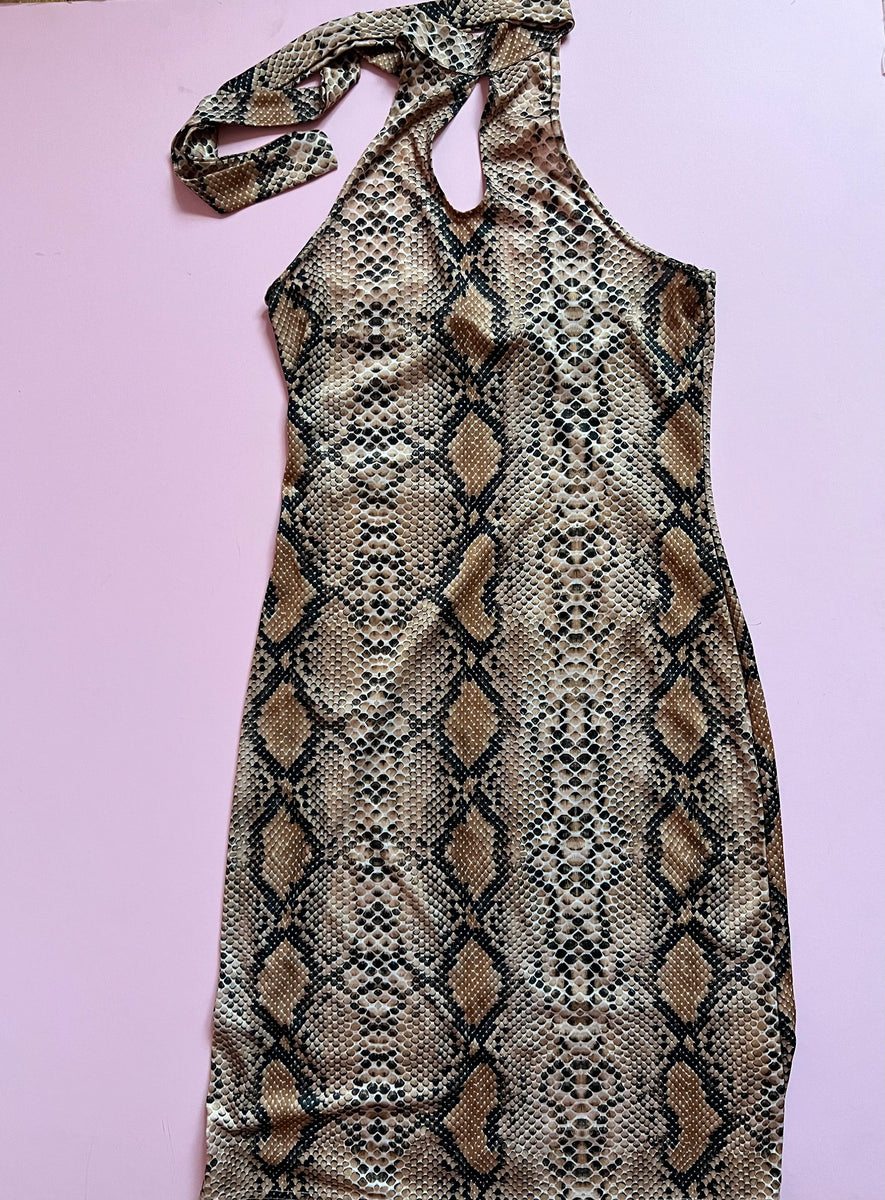 90s Snakeskin Keyhole Bodycon – The Nightshift