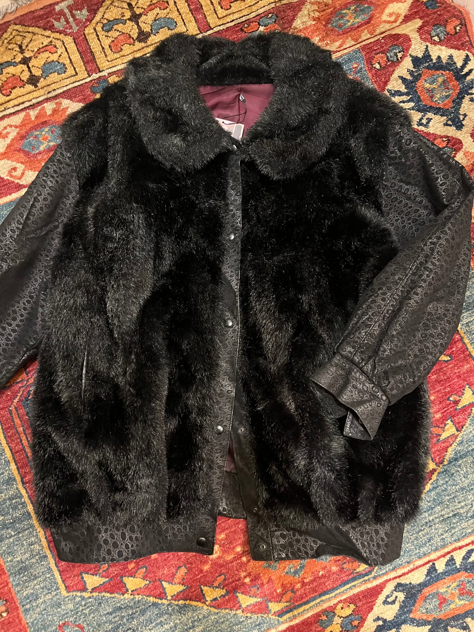 80s leather and faux fur bomber – The Nightshift
