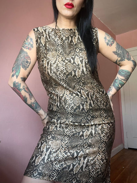 60s Snakeskin Shift dress