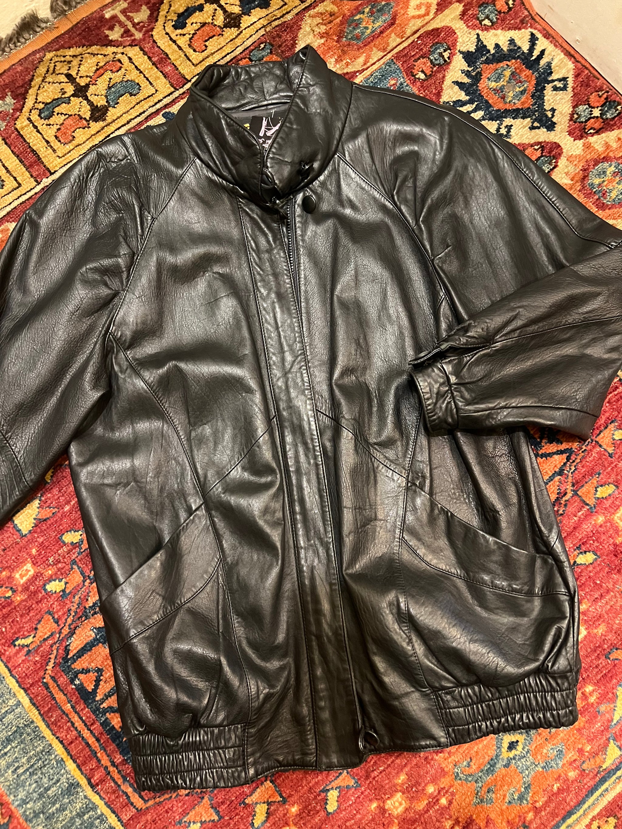 80s Leather Bomber – The Nightshift