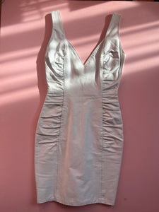 Vintage white leather dress