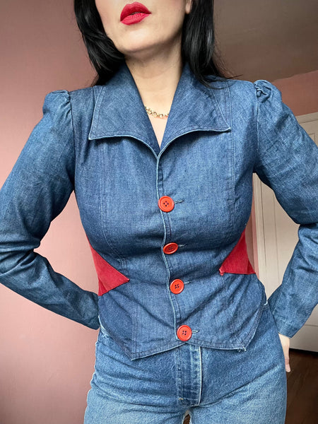 70s Denim Button Front jacket