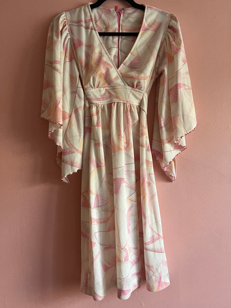 70s Angel Sleeve Dress