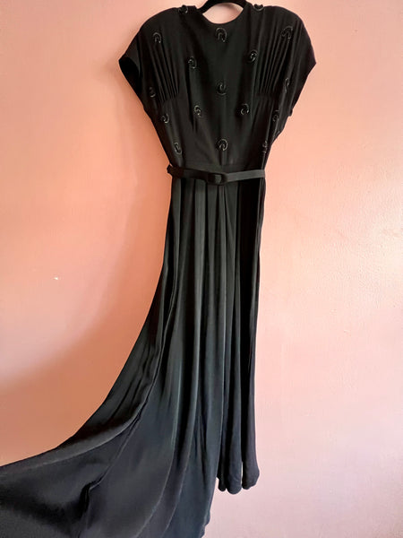 1940s era Du Barry black maxi Dress – The Nightshift 1940s era Du Barry black maxi Dress – The Nightshift