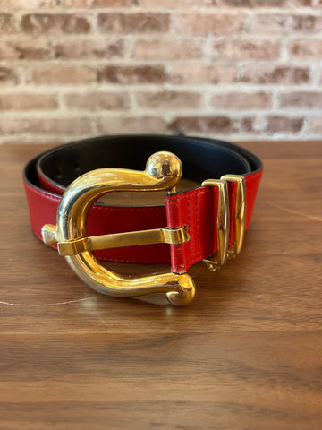 ESCADA red leather belt