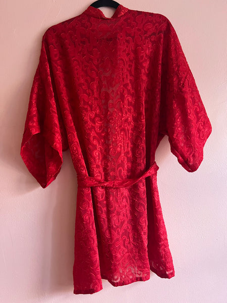 80s Lucie Ann Red Nightie SET