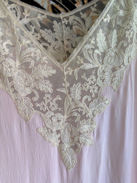 1930s/40s Silk pale pink Gown