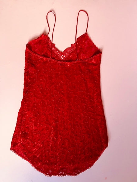 80s Lucie Ann Red Nightie SET