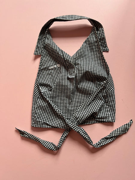 90s XOXO gingham Halter top