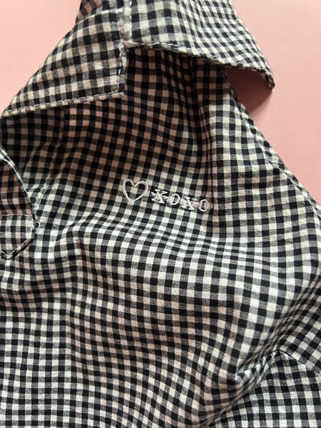 90s XOXO gingham Halter top