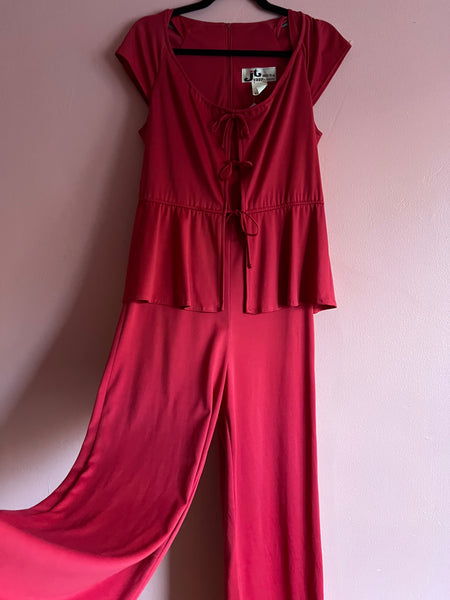 70s peplum Jumpsuit