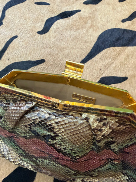 70s Snakeskin purse clutch