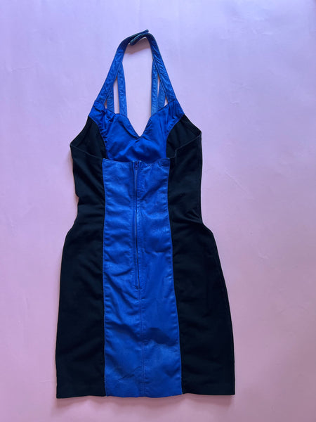 80s Wilson’s Cobalt leather dress