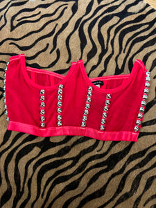 Sex Trash Underbust Bustier Cherry Red A/B cup