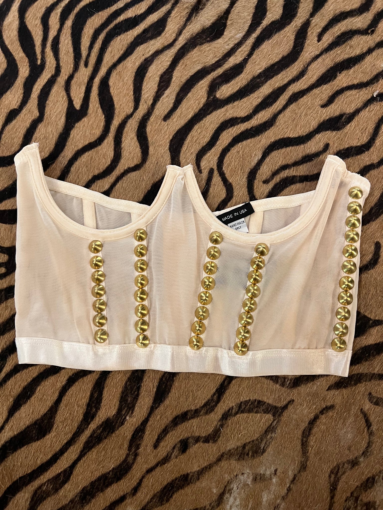 Sex Trash Underbust Bustier Cream A/B cup