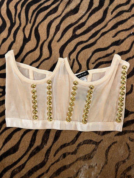 Sex Trash Underbust Bustier Cream A/B cup
