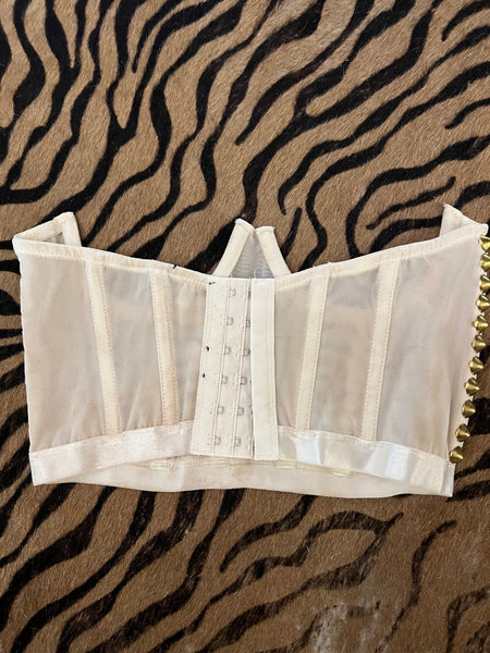 Sex Trash Underbust Bustier Cream A/B cup