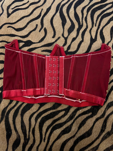 Sex Trash Underbust Bustier Blood Red A/B Cup