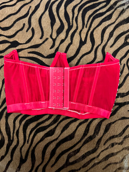 Sex Trash Underbust Bustier Cherry Red A/B cup