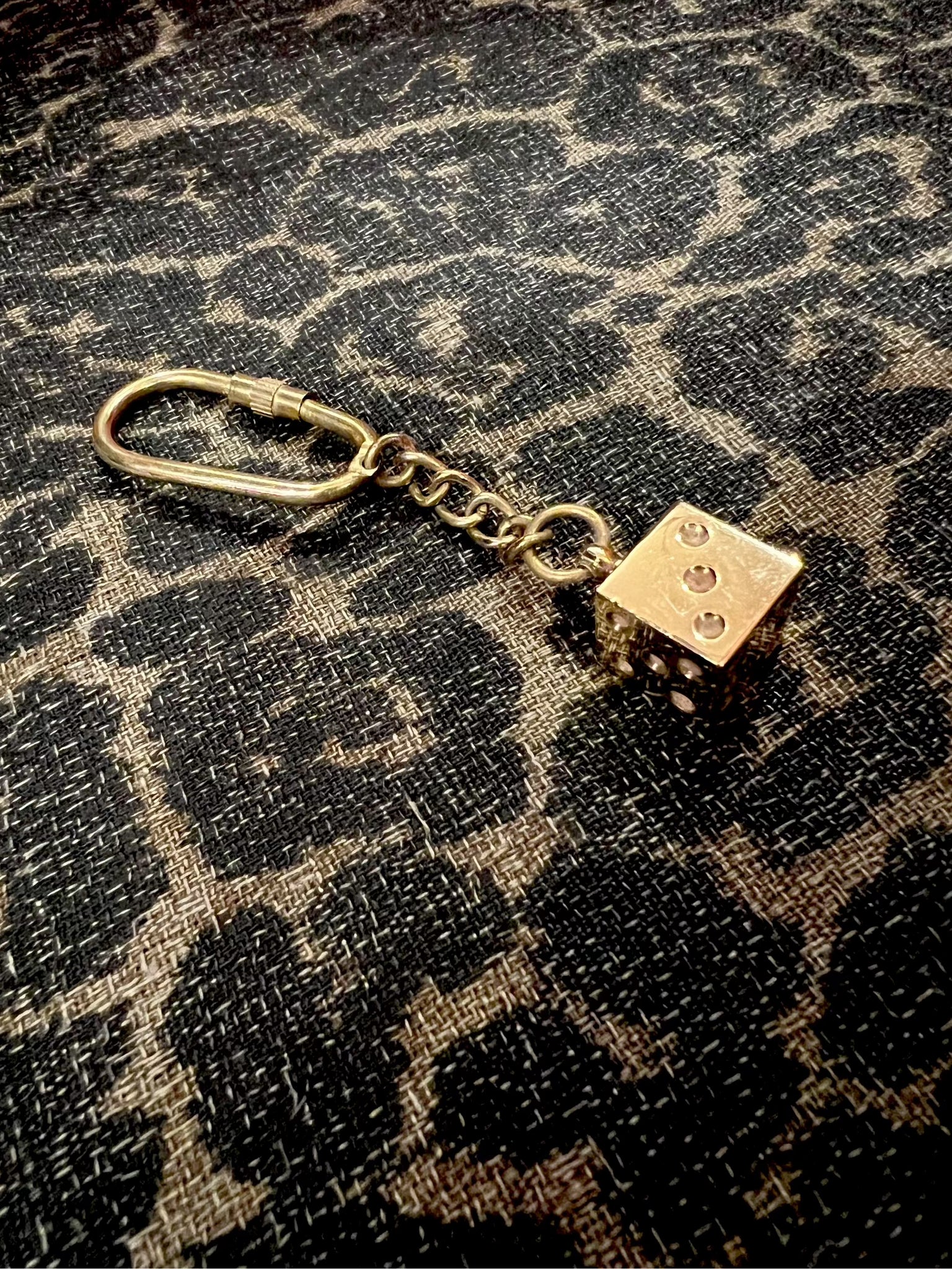 Vintage Solid Brass Dice keychain – The Nightshift
