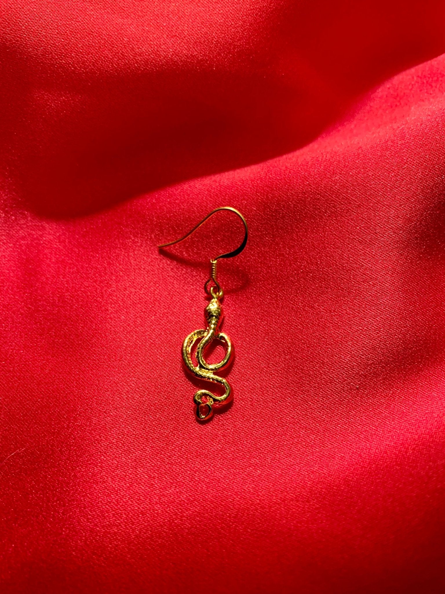 14K plated Coiled Snake Earring - The Nightshift