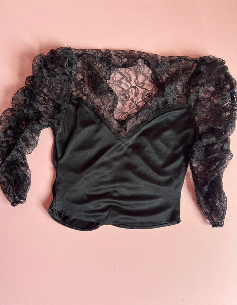 80s Frederick’s of Hollywood Lace Top - The Nightshift