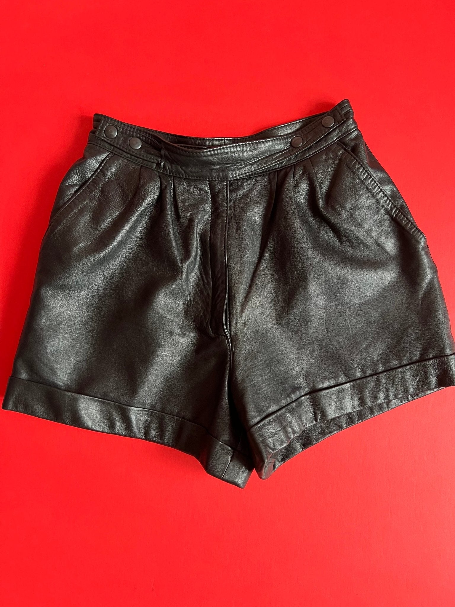 80s Leather Shorts - The Nightshift