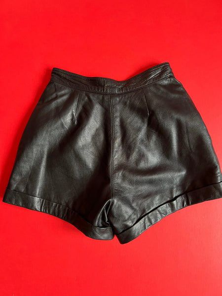 80s Leather Shorts - The Nightshift