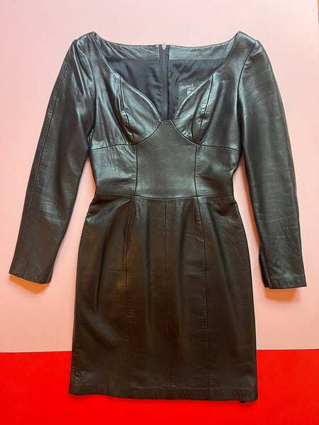 80s Michael Hoban North Beach Leather dress - The Nightshift