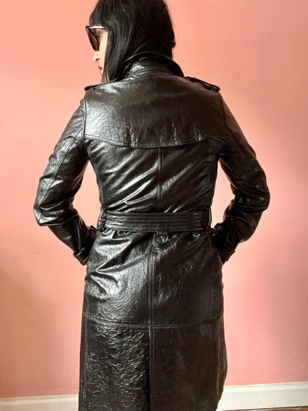 Real Patent Leather XS Trench Coat