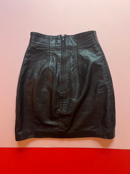 Michael Hoban North Beach black leather skirt - The Nightshift