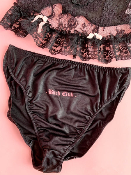 NEW!!!! B*tch Club Panties BLACK - The Nightshift
