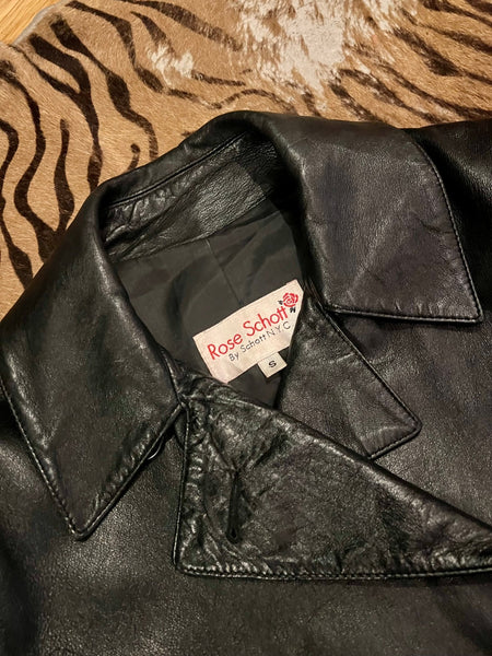 Vintage SCHOTT Rose SCHOTT collection leather Peacoat - The Nightshift